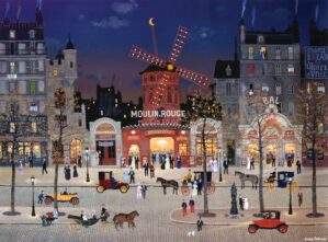 Buffalo Games – Michel Delacroix – Le Moulin Rouge – 1000 Piece Jigsaw Puzzle for Adults Challenging Puzzle Perfect for Game Nights – Finished Puzzle Size is 26.75 x 19.75