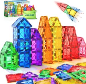 Kids Toys Magnetic Tiles Starter Set Classroom Must Haves, Magnetic Blocks for Toddlers Magnet Building Toys Preschool Montessori Learning Games for 3+ Year Old Boys & Girls