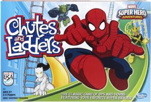 Hasbro Gaming Chutes and Ladders Marvel Spider-Man Edition Board Game | Preschool Games for Boys & Girls | 2-4 Players for Kids | Ages 3+ (Amazon Exclusive)