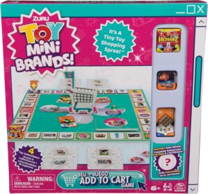 Spin Master Games, Toy Mini Brands Add to Cart Game, 4 Collectible Toy Mini Brands Figures, Family Game, Christmas Gifts for Kids, for Ages 6+