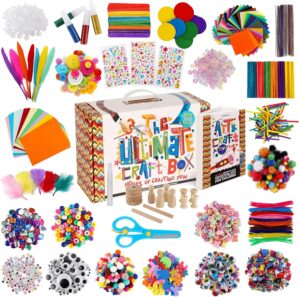 3000+ Pcs Arts and Crafts Supplies for Kids – Kids Craft kit for Boys & Girls – The Ultimate Craft Box set with 99 Activities Book for Ages 4-6, 6-8, 8-12