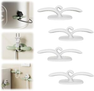 Cord Organizer For Kitchen Appliances, 2024 New Cord Winder Organizer Stick On Appliance Cord Holder, Wire Organizer, Wire Wrapper for Mixers, Coffee Maker, Kitchen Gadget Accessories(White,4pcs)