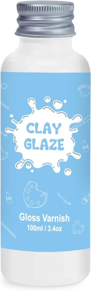100ml Air Dry Clay Varnish，Air Dry Clay Sealant for Airdry Clay，Air Dry Clay Glaze Can Not Only Used to Prevent Clay Cracking, Scratches, and Wear,It Can Also Having a Glossy Glaze Effect (Gloss)