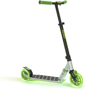 Yvolution Neon Flash Kids Scooter with LED Lights | Light Up Deck & Wheels Kick Scooter (Green), Green 2020