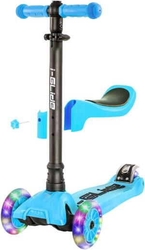 Toddler Scooter – 3 Wheel Scooter for Kids – Kids Scooter with Awesome Colors – Scooter for Girls & Boys – Adjustable Handlebar – Wide Deck – Lean 2 Steer – Flashing LED Wheels