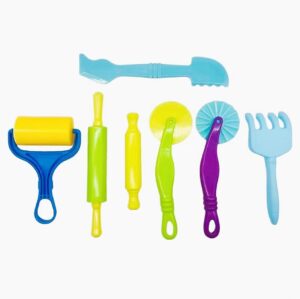 Clay Tools for Kids,Clay and Dough Tools 7 Piece Set,Play doh Tools playdoh Sets for Kids Ages 3-6,Roller, Dough Cutters,Mold and Flatten