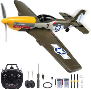 RC Plane 4 Channel Remote Control Airplane Ready to Fly P51D Mustang RC Airplane Easy Control for Beginners Adults