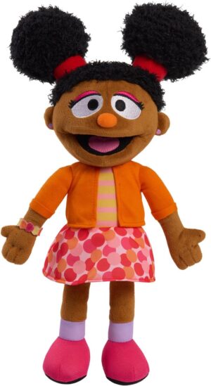 Sesame Street 14-inch Love My Hair Gabrielle Interactive Plush Toy with Music and Phrases, Kids Toys for Ages 18 Month by Just Play
