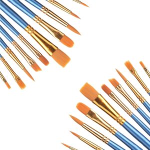 Paint Brushes Set 20pcs, Art Brushes, Paint Brushes, Paint Brush, Paint Brushes for Kids, Watercolor Brushes, Acrylic Paint Brushes, Paint Brushes for Acrylic Painting, Drawing and Art Supplies