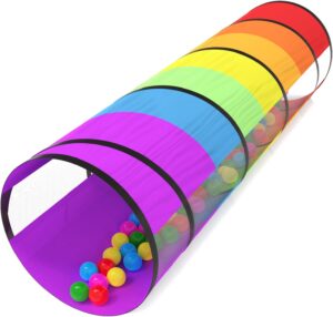 Kids Play Tunnel for Toddlers 70 x 21 Inch Colorful Pop-Up 1-3 Baby Crawling Tunnel Foldable with Breathable for Children Kids Dogs Indoor and Outdoor Backyard Tunnel Toys Gifts