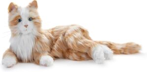 JOY FOR ALL Companion Pet for Seniors – Lifelike Animatronic Cat – Realistic Soft-Touch Fur & Purring – Therapy Stuffed Animal – Toy for Alzheimer’s & Dementia – Orange Tabby