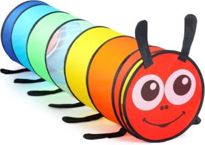 Moncoland Kids Play Tunnel for Toddlers, 6-ft Colorful Pop Up Crawl Through Tunnel Play Tent for Baby or Dog Cat, Collapsible Gift for Boy Girl Games Indoor Outdoor Toys