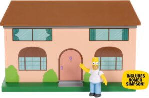 Disney The Simpsons Living Room Diorama House Playset, 2.5-Inch Scale Homer Action Figure and Accessories