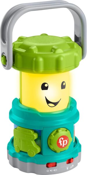 Fisher-Price Baby Learning Toy Laugh & Learn Camping Fun Lantern, Pretend Camping Gear with Lights & Music for Infants Ages 6+ Months
