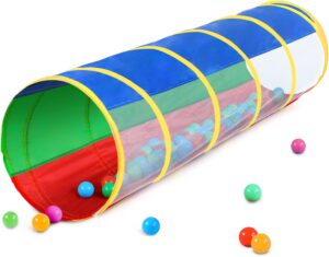 Kids Crawl Through Play Tunnel, Pop Up Baby Play Tunnel for Toddlers, Game Toy Play Tent for Girl or Dog Cat Pet Tunnel