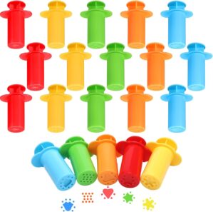 20 Pcs 5 Patterns Play Dough Extruders Set Assorted Designs Play Dough Tools Play Dough Toys Play Dough Accessories for Clay Dough, Assorted Colors