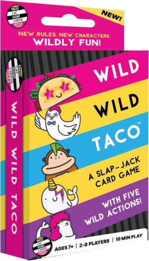 Wild, Wild Taco – by Taco Cat Goat Cheese Pizza – Hilarious, Fast-Paced Slap-Jack Card Game for Kids, Teens, and Adults. Family Friendly Party Game. Great Gift for Kids Ages 7+, 2-8 Players, 10 min