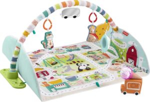 Fisher-Price Baby Playmat Activity City Gym to Jumbo Toddler Vehicle Mat with Music & Lights for Developmental Play Newborns Ages 0+ Months