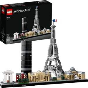 LEGO Architecture Paris Skyline, Collectible Model Building Kit with Eiffel Tower and The Louvre, Skyline Collection, Office Home Décor, Unique Gift to Unleash Any Adult’s Creativity, 21044