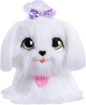 Just Play furReal GoGo Walkin’ Pup Maltese Interactive Toy, 9-inch Realistic Plush Dog, Kids Toys for Ages 4 Up