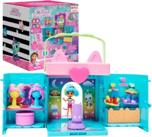 Gabby’s Dollhouse, Dress-Up Closet Portable Playset with a Gabby Doll, Surprise Toys and Photo Shoot Accessories, Kids Toys for Ages 3 and up