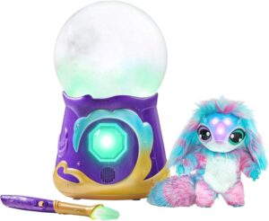 Magic Mixies Magical Misting Crystal Ball with Interactive 8 inch Blue Plush Toy and 80+ Sounds and Reactions