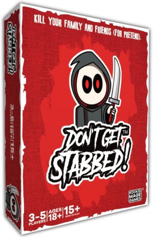 Don’t Get Stabbed!: The Party Game Where You Get to Kill Your Family and Friends (for Pretend). Exciting Card Game for Adults and Horror Gift for Scary Movie Fans. Great for Halloween.