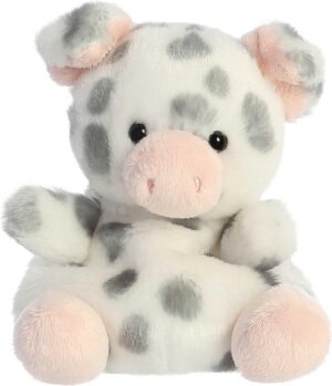 Aurora® Adorable Palm Pals™ Piggles Spotted Piglet™ Stuffed Animal – Pocket-Sized Play – Collectable Fun – White 5 Inches