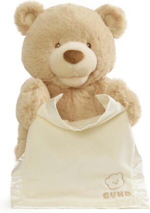 GUND Peek-A-Boo Teddy Bear Plush, Animated Stuffed Animal for Babies and Newborns, 11.5″
