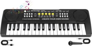 37 Key Upgrade Piano Keyboard for Kids Musical Toys for 3 4 5 6 Year Old Girls Keyboard Piano for Beginners Electronic Piano with Microphone for 3+ Year Old Boys Girls Gifts
