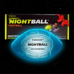 Nightball Light Up Football – Glow in The Dark Football Football – Glow Football for Kids 8-15 – Football Gift – Sports Gift Idea for Boys 8 9 10 11 12 13 14 15 – Gift Ready Box and Pump Included