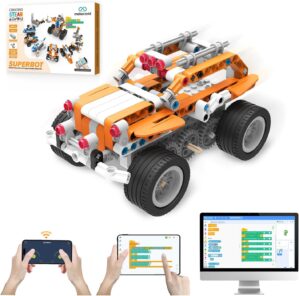 STEM Coding Robot Kits for Kids, 26-in-1 Educational Programmable Scratch Jeep Robotics Kit, APP RC Robot/Car Birthday for Boy Girls Ages 6+(400+ Pcs)