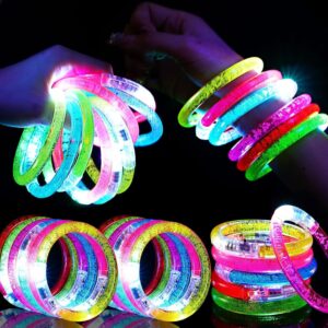 24Pcs Glow in the Dark Party Supplies for Kids/Adults, Flashing Light up Toys LED Bracelets Glow Sticks , Neon Christmas Party Favors Carnival Birthday Concert Party Games Gifts Accessory