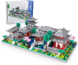 Chinese Architecture of Suzhou Garden Micro Building Blocks Set, Creative Adults Building Set Toys Gifts for Kids Age 14+, Classical Famous Collection Model, 3888PCS Micro Mini Bricks Kit for Display