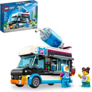 LEGO City Penguin Slushy Van Building Toy – Featuring a Truck and Costumed Minifigure, Great Gift Idea for Boys and Girls, Truck Toy for Kids Ages 5 and Up, 60384