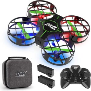 Dwi Dowellin 4.5 Inch Mini Drone for Kids One Key Take Off Landing Spin Flips RC Small Drones for Beginners Boys and Girls Nano Quadcopter Flying Toys, Black