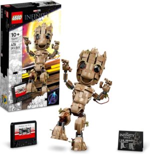 Lego Marvel I am Groot 76217 Building Toy Set – Action Figure from The Guardians of The Galaxy Movies, Baby Groot Model for Play and Display, Great for Kids, Boys, Girls, and Avengers Fans Ages 10+