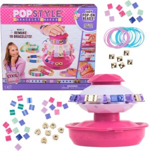 Cool Maker PopStyle Bracelet Maker, 170 Beads for Bracelets, Make & Remake 10 Bracelets, Bracelet Making Kit, Arts & Crafts Christmas Gifts for Kids
