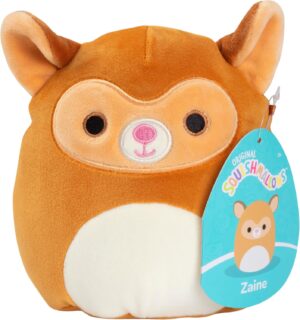 Squishmallows Original 5-Inch Zaine The Tarsier – Official Jazwares Stocking Stuffer Plush – Collectible Soft & Squishy Mini Stuffed Animal Toy – Add to Your Squad – Gift for Kids, Girls & Boys