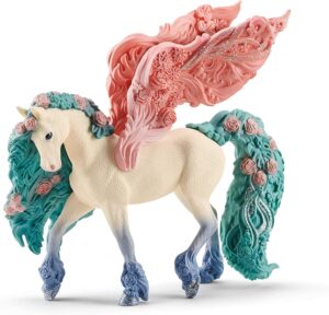 Schleich Bayala Majestic Sparkle Flower Pegasus – Magical Toy Figurine for Kids Ages 5-12, Glittery Detail, Part of BAYALA Theme World for Girls and Boys, Gift for Kids Ages 5+