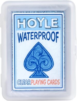 Hoyle Waterproof Playing Cards, Clear, 1 Deck