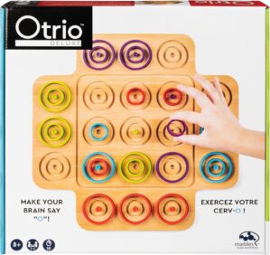 Spin Master Games, Otrio Wood Strategy Game, Fun Family Board Game, STEM Game, Interactive Puzzle Game, Family Game Night Game for Ages 8+