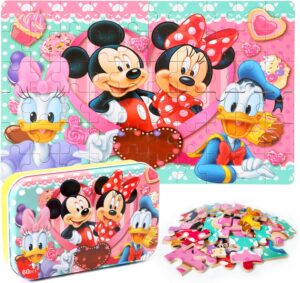 Puzzles for Kids Ages 4-8, 60 Pieces Puzzles for Kids Ages 3-5 in a Metal Box Jigsaw Puzzles Girls and Boys Educational Puzzlese Toys Gifts