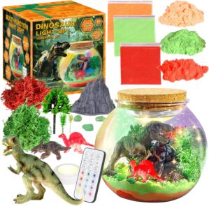 Dinosaur Terrarium Kit for Kids -Dinosaur Kid Painting Crafts Kits – Birthday Gift for Boys Age 5-7 8-12 Years Old -Arts and Crafts for Boys and Kids – Dinosaur Toys