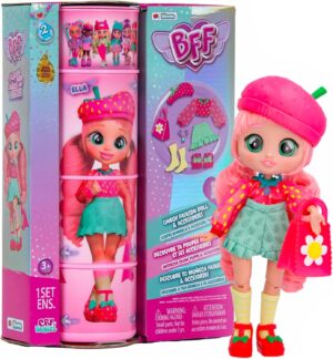 Cry Babies BFF Ella Fashion Doll with 9+ Surprises Including Outfit and Accessories for Fashion Toy, Girls and Boys Ages 4 and Up, 7.8 Inch Doll, Multicolor