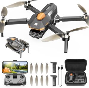 Drone with Camera for Adults, Brushless Motor FPV Foldable RC Drones for Kids with 2 Batteries HD 1080P, Altitude Hold, Headless Mode, One Key Start, 360° Flips, Beyond-Range Loss Alert, Toys Gifts for Men Boys