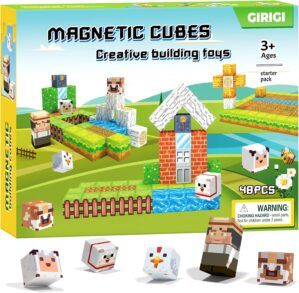Magnetic Blocks, Magnetic Building Blocks for Kids Toys, Creative Preschool Sensory Autism Magnet Toys for Ages 3-5 5-7 8-13,Christmas Birthday for 3+ Years Old Girls & Boys