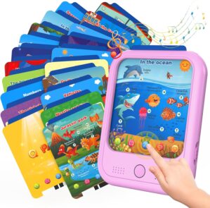 Kids Educational Learning Tablet Toy-Educational Tablet Toy to Interactive Learn Alphabets,Colors,Number,Foods,Jurassic Park,Animals,Learning Toys for Toddlers 2-6 Years Old,Gifts for Boys Girl
