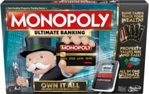 Hasbro Gaming Monopoly Ultimate Banking Edition Board Game for Families and Kids Ages 8 and Up, Electronic Banking Unit (Amazon Exclusive)
