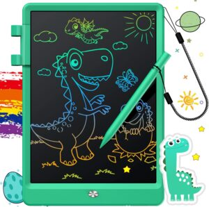 FLUESTON LCD Writing Tablet, Doodle Board Toys Gifts for 3-8 Year Old Girls Boys, 10 Inch Colorful Electronic Board Drawing Pad for Kids, Gifts for Toddler Educational Learning Travel Birthday, Green